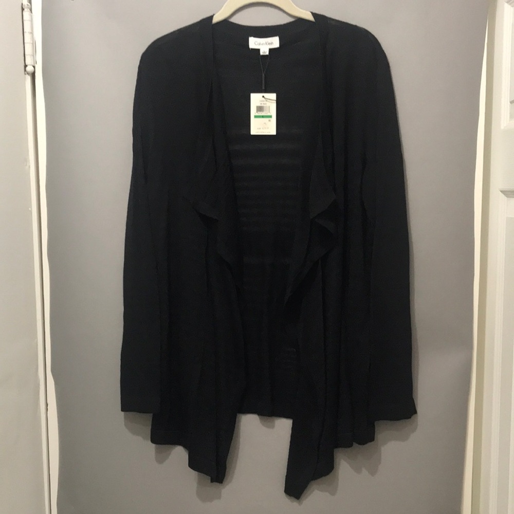 Calvin Klein Women’s Black Cardigan Sweater Size Large